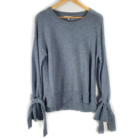 Madewell Grey Tie Cuff Pullover Sweater Size Small - Picture 4 of 8